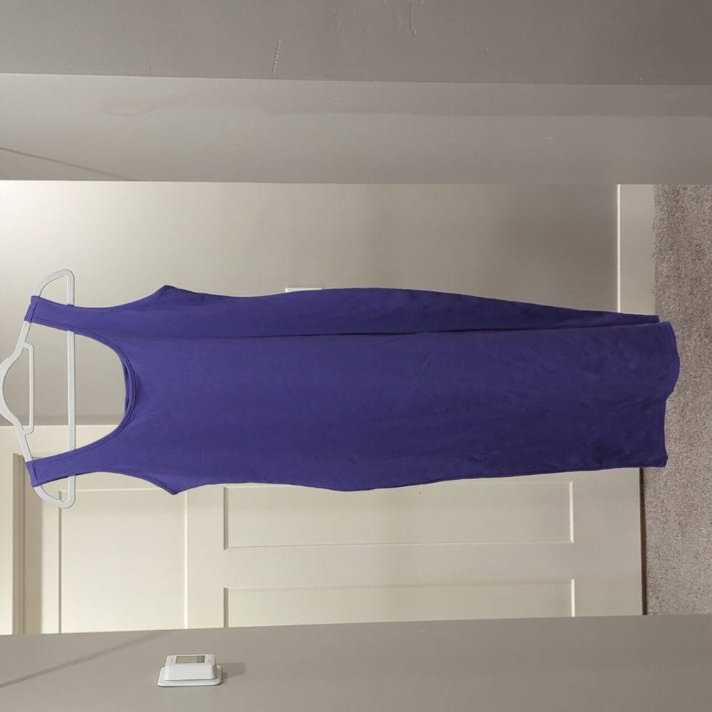Elegant Purple Sleeveless Dress